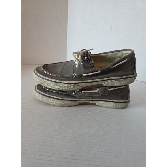 SPERRY Men Boat Shoe Chocolate Color Canvas Tie Closure Sz. 10.5 - Picture 9 of 9